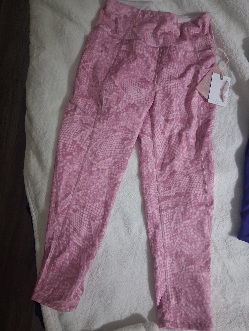 Jessica Simpson Slimtek  Pink Animal-Print Leggings
